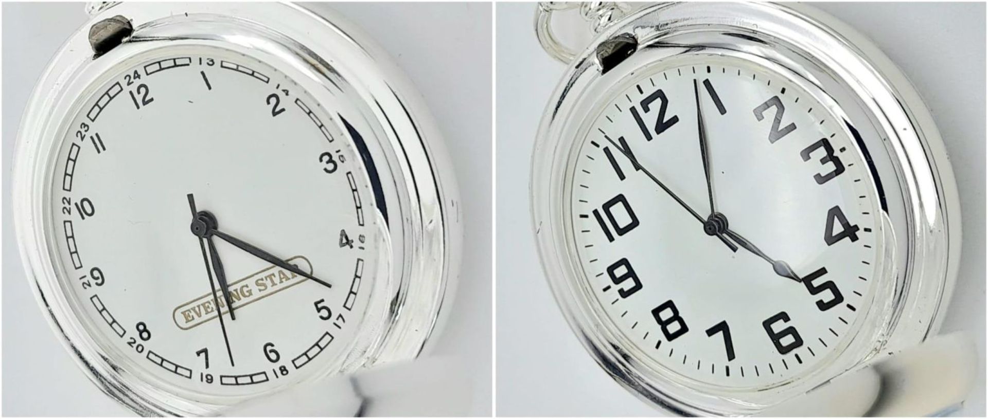 A Parcel of Two Manual Wind Silver Plated Pocket Watches Comprising 1) The Famous Steam Train ‘ - Bild 13 aus 14