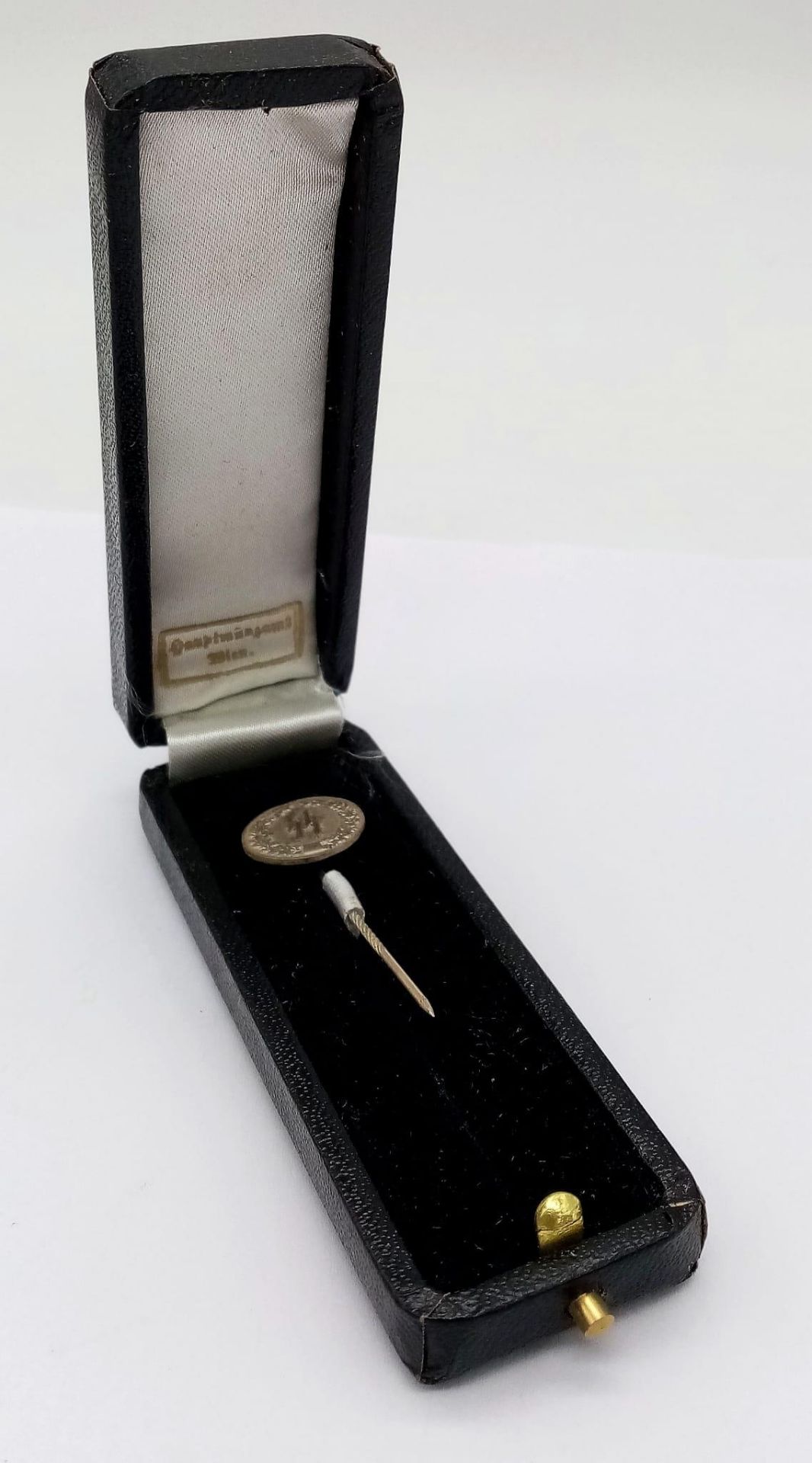 WW2 German Silver-Plated SS Stick Pin in Box. - Image 4 of 4