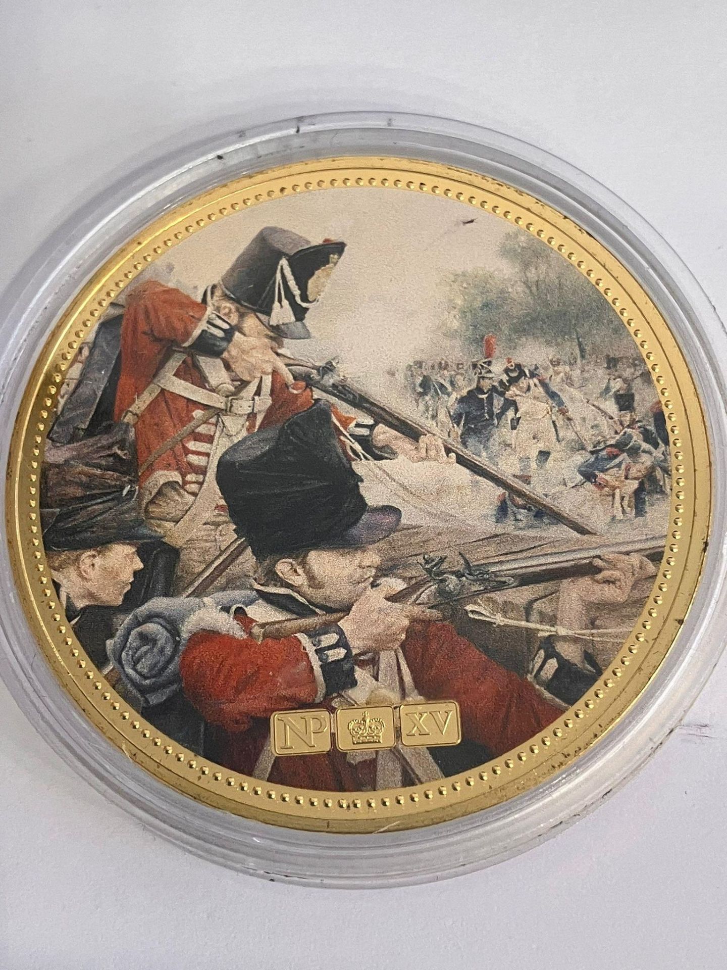 Rare Battle of Waterloo ‘NUMISPROOF’ commemorative set. Consisting 4 x large GOLD PLATED Numisproofs - Image 8 of 17