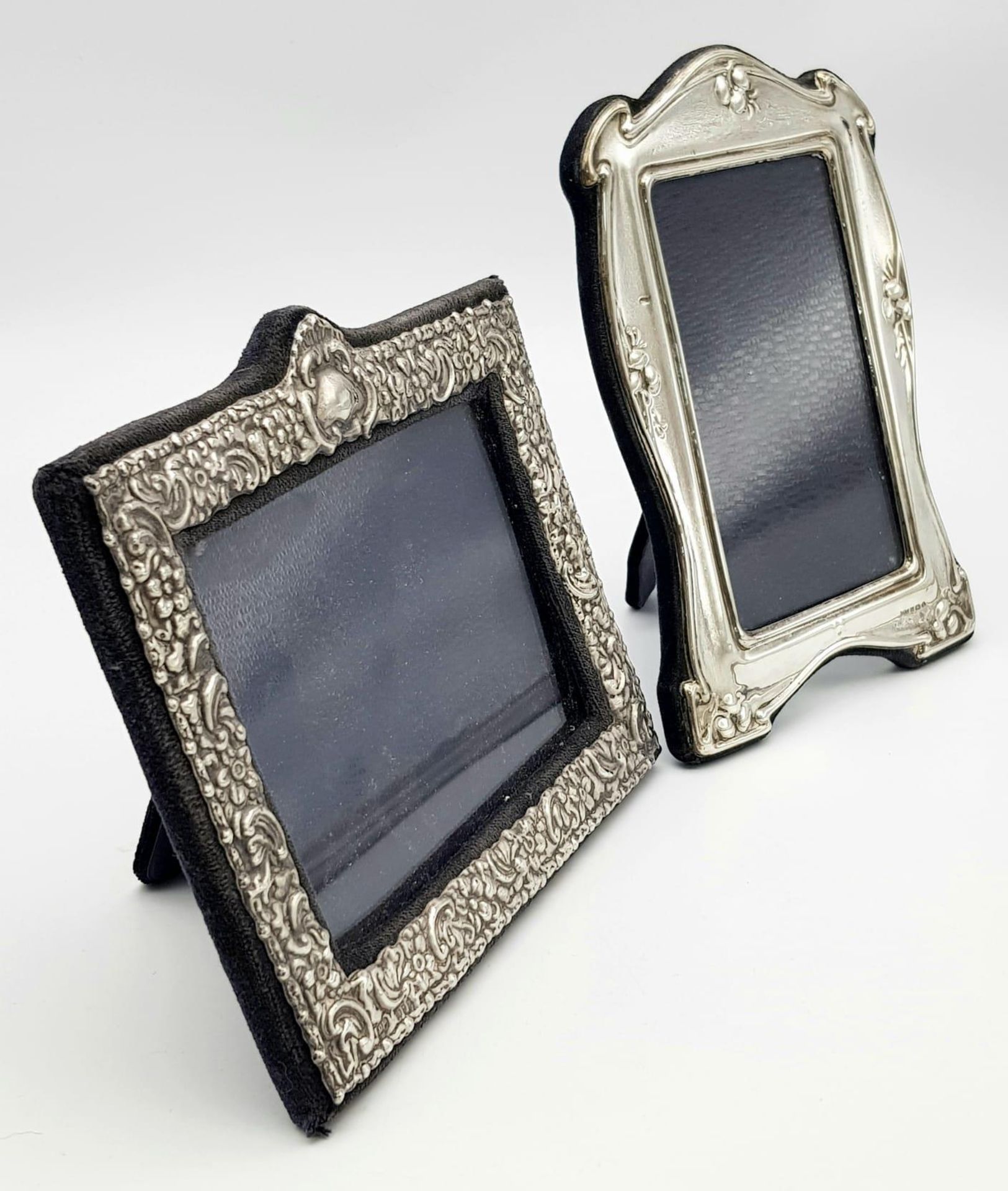 Two Sterling Silver Picture Frames - London and Birmingham hallmarks. 19 x 13cm and 17 x 15cm. - Image 2 of 5