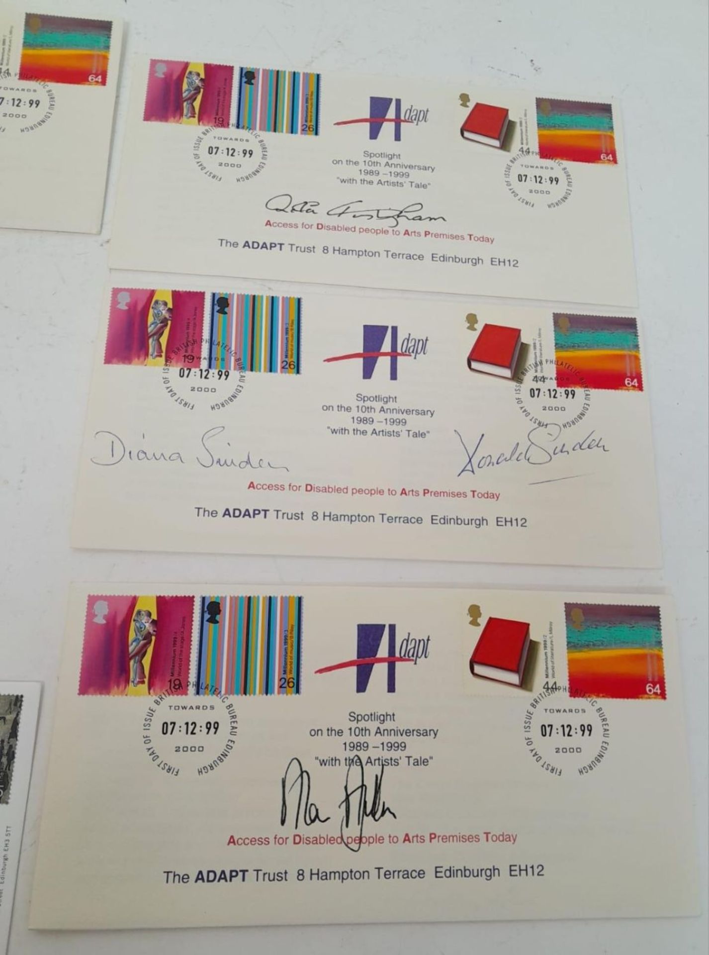 A Group of Eight Signed Commemorative Posted Covers for the Adapt Trust. Includes: Helen Mirren, - Image 7 of 10