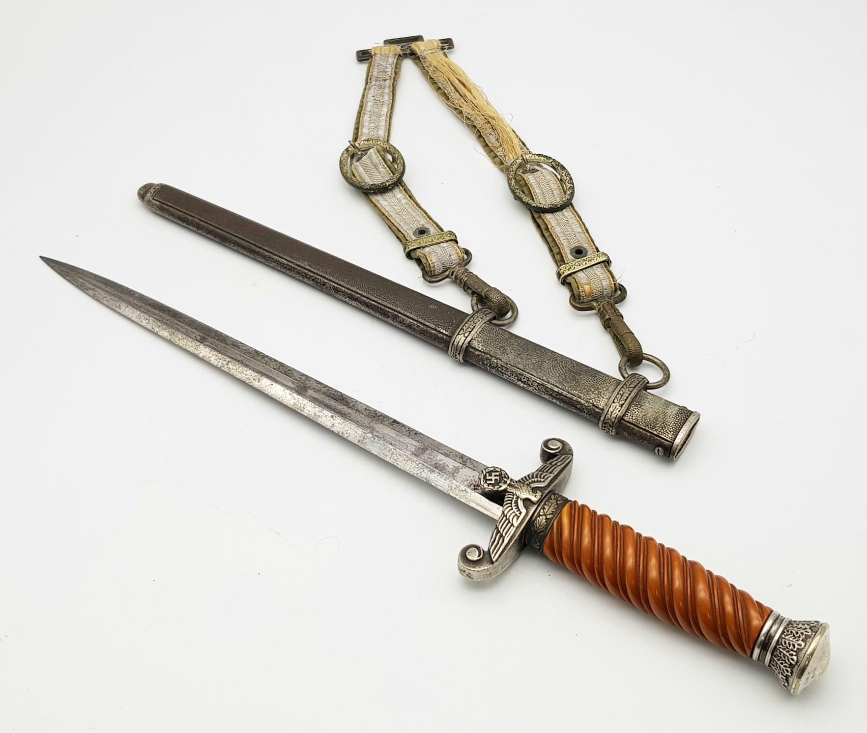 A Heer WW2 Nazi Dress Dagger - this was the 2nd Dagger given to the vendor by a WW2 Veteran ( - Image 2 of 8