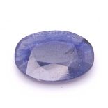 A 8.55ct African Vivid Blue Natural Sapphire, with Oval Faceted cut. Comes with the AIG America