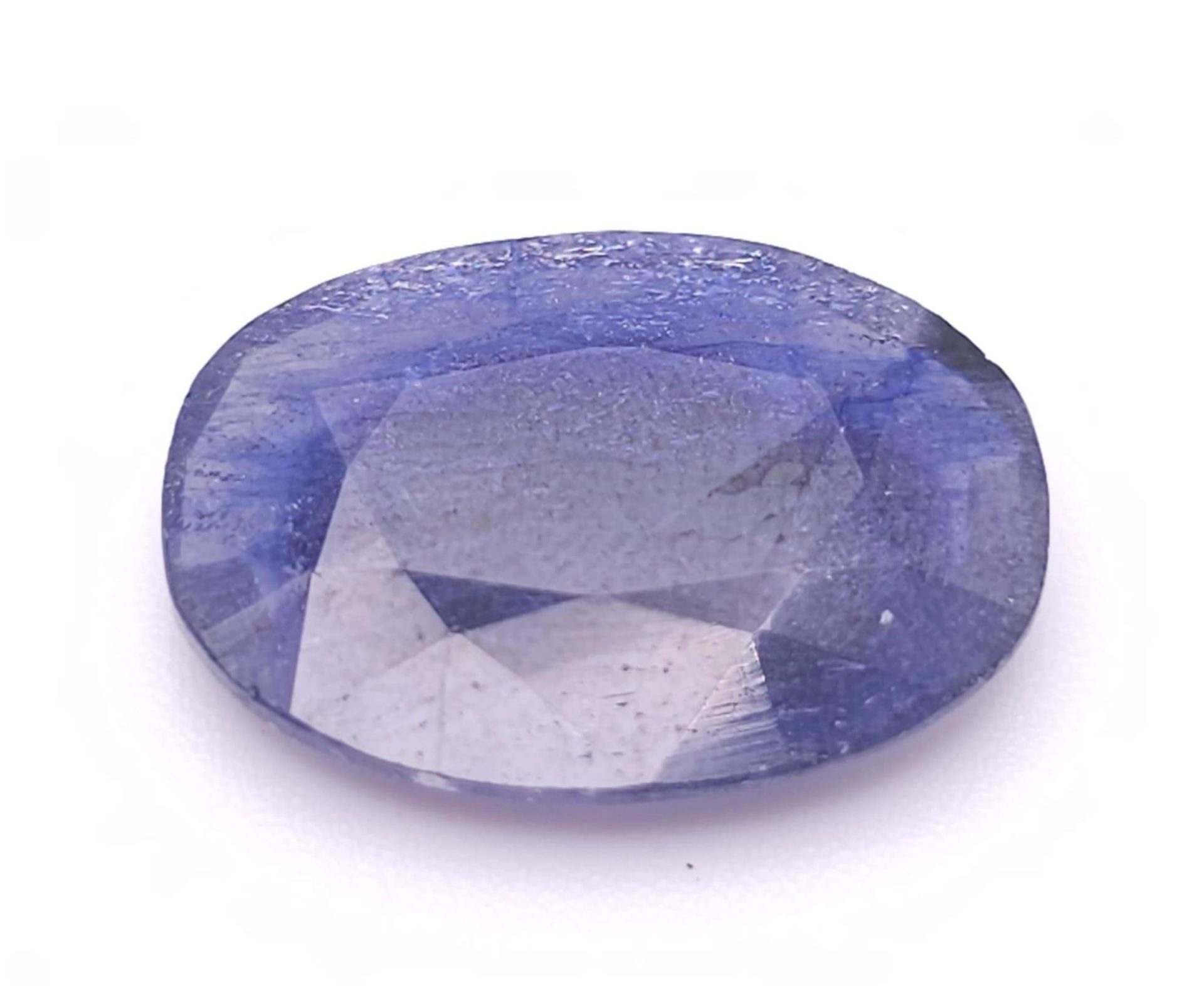 A 8.55ct African Vivid Blue Natural Sapphire, with Oval Faceted cut. Comes with the AIG America