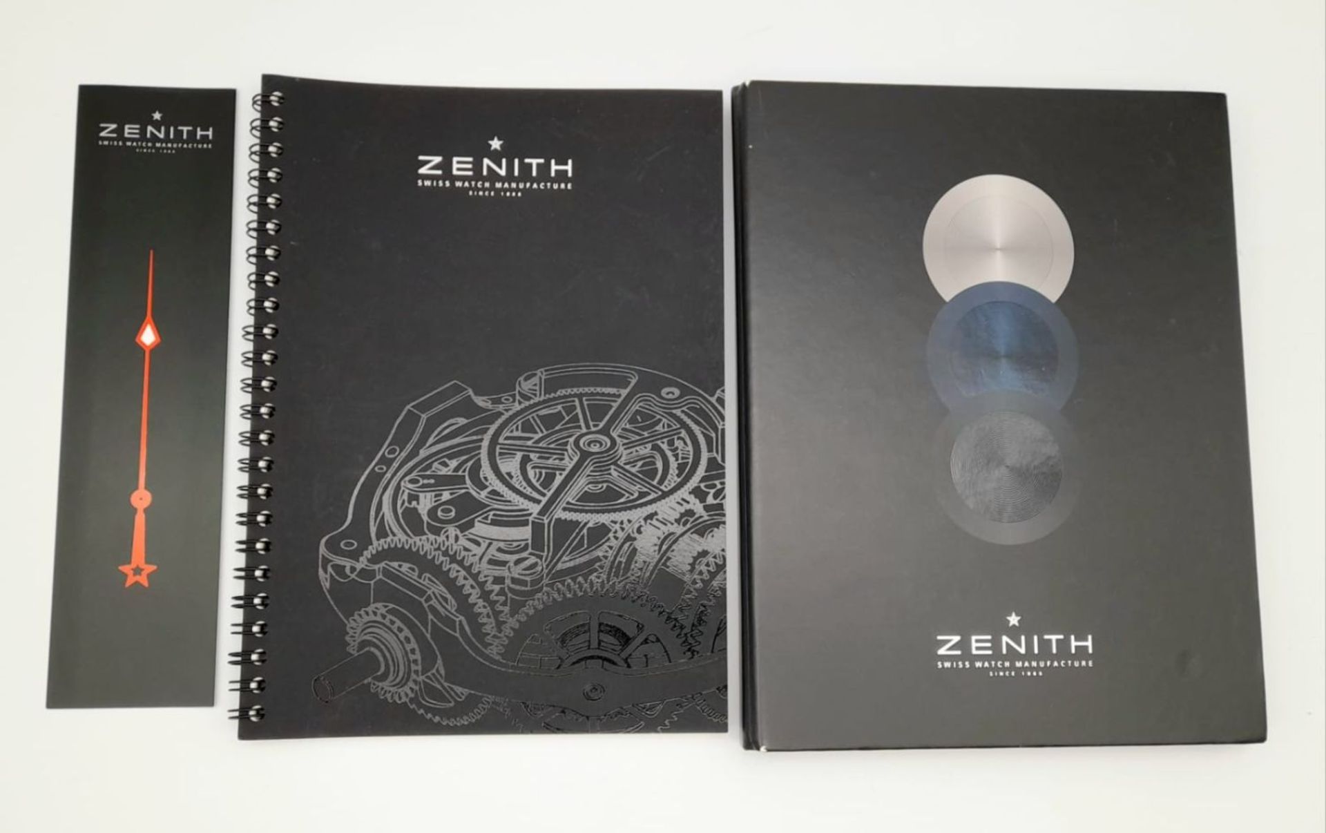 COLLECTION OF 2X ZENITH WATCH COMPANY NOTEBOOKS WITH A ZENITH BOOKMARK - Image 3 of 16