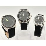 Three Military design Homage Watches Comprising; 1) Canadian Airforce Navigator Watch (45mm Case),