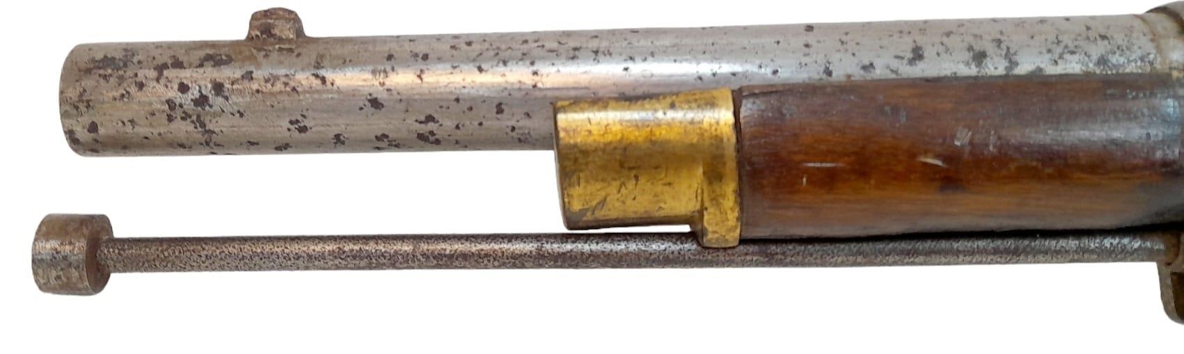 An Antique Original London Tower Armoury Percussion Rifle Dated and Stamped 1860 on action and - Image 7 of 8