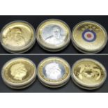 A Parcel of Three WW2 Commemorative Coins Comprising; 1) Winston Churchill ‘Blood, Sweat and