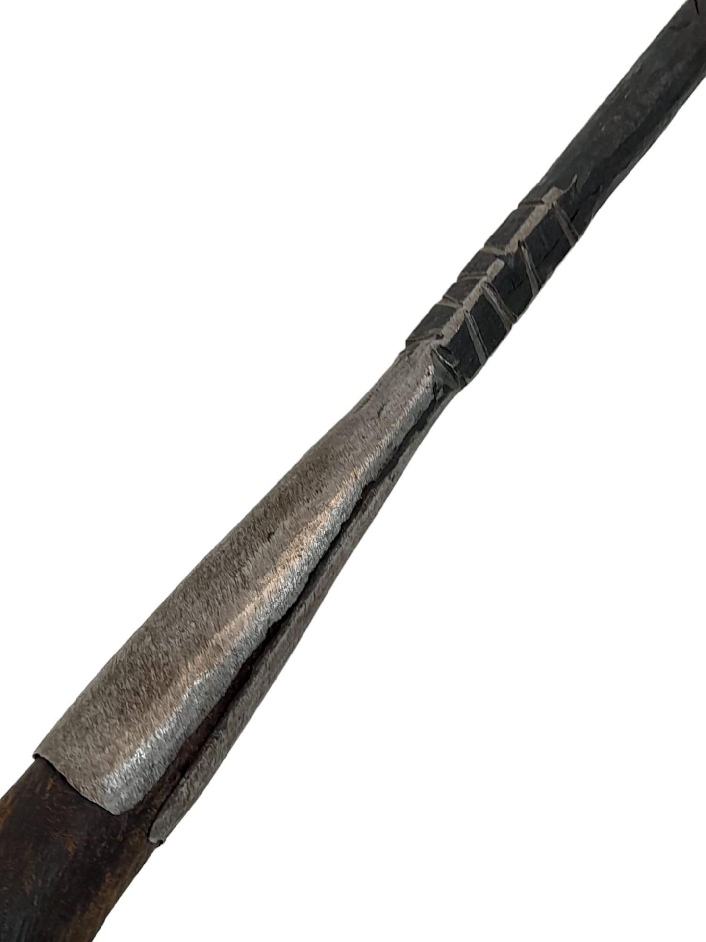 An Antique 19th Century South African Assegai Short Stabbing Spear. 74cm Length. - Image 2 of 5