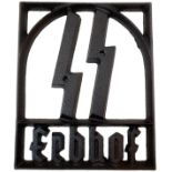 3rd Reich Erbhof (Hereditary Farm) Iron Plaque Depicting SS Runes. These were mounted to farm