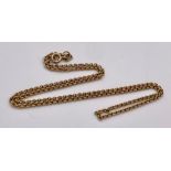 A 9k Yellow Gold Small Belcher Link Necklace. 41cm. 4.1g weight.