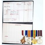 Group of four medals consisting of 1914/15 Star, British War Medal, Victory Medal and Meritorious