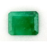 A 2.06ct Natural Zambian Emerald, Emerald Step Cut. Comes with the AIG Milan Certificate. ref: ZK