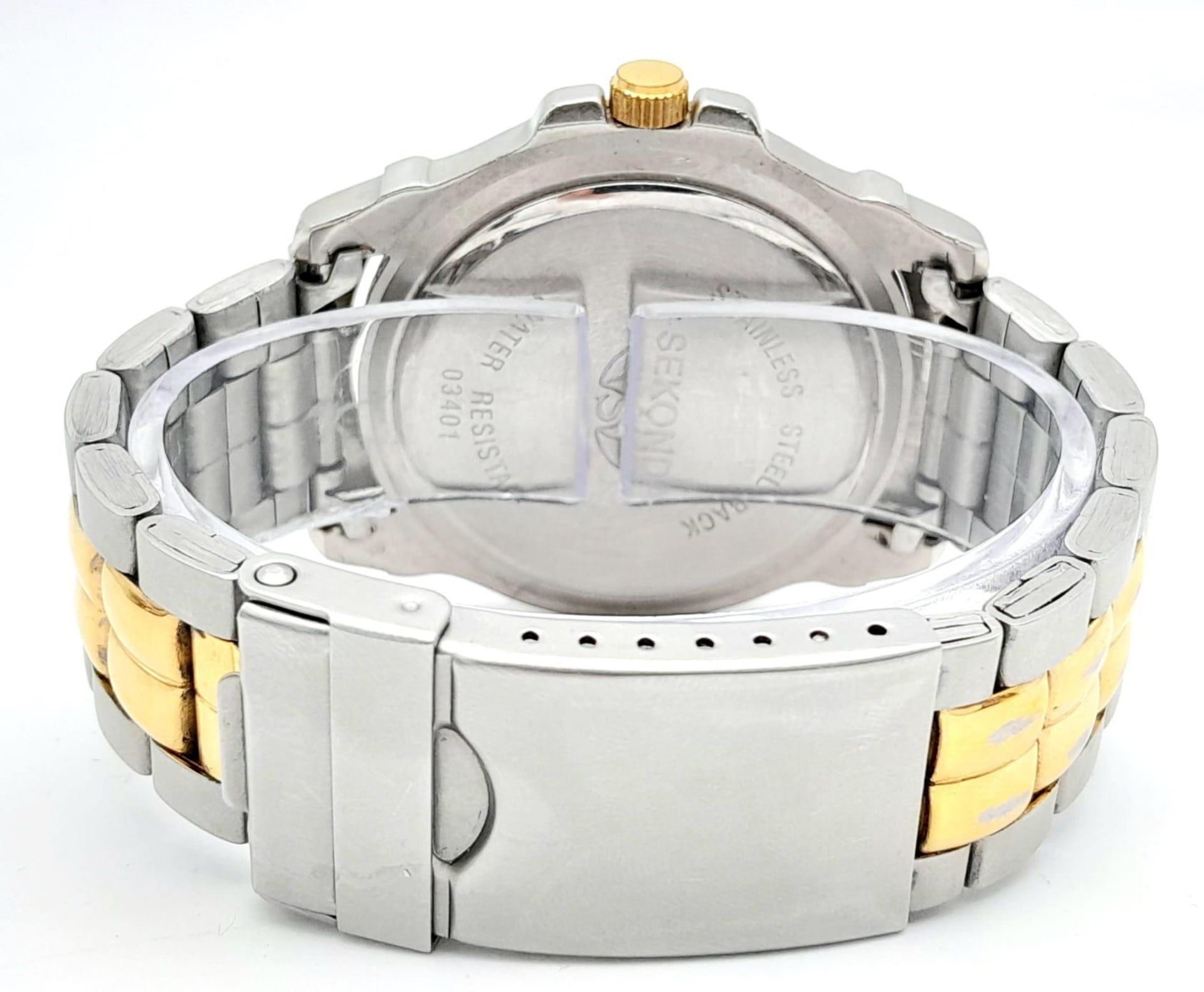 A Men’s Bi Metal Two Tone Watch by Sekonda 42mm Including Crown. New Battery Fitted April 2024. - Bild 7 aus 13