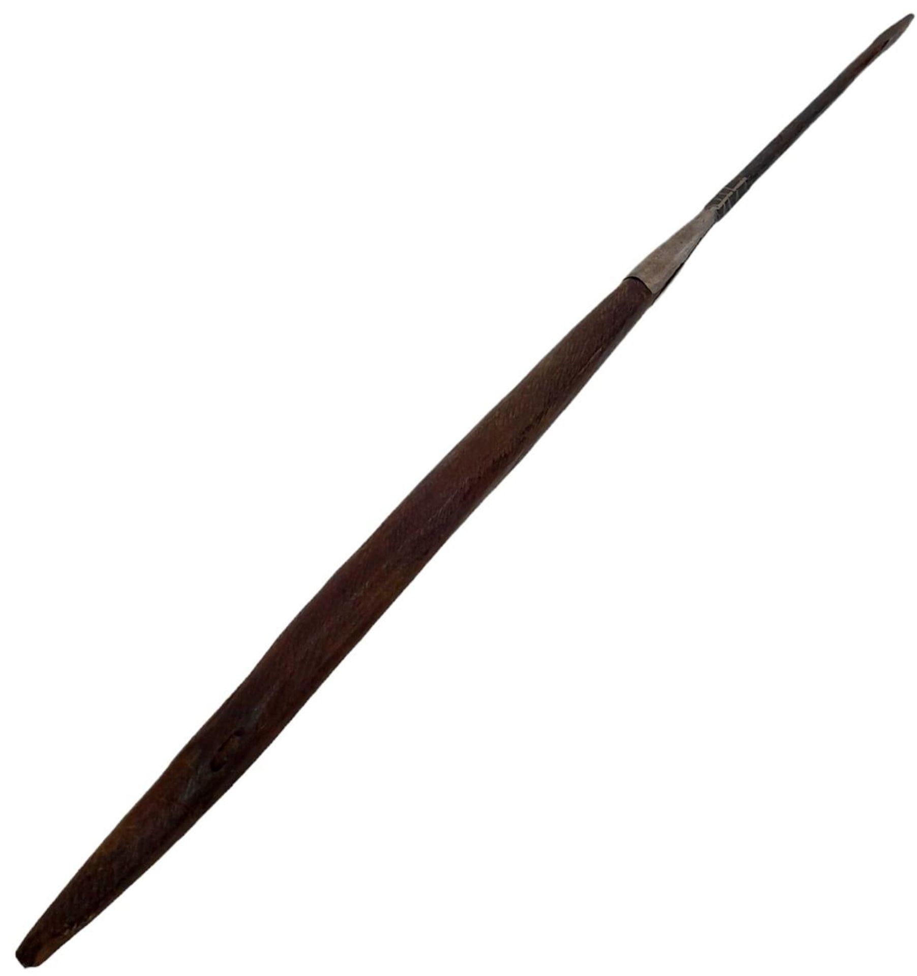 An Antique 19th Century South African Assegai Short Stabbing Spear. 74cm Length. - Bild 3 aus 5