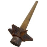 WW1 British Trench Mace Head made to fit onto the entrenching Tool Handle.