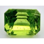 A 2.10ct Pakistan Natural Peridot Gemstone, Octagon shape. Comes with the GFCO Swiss Certificate.