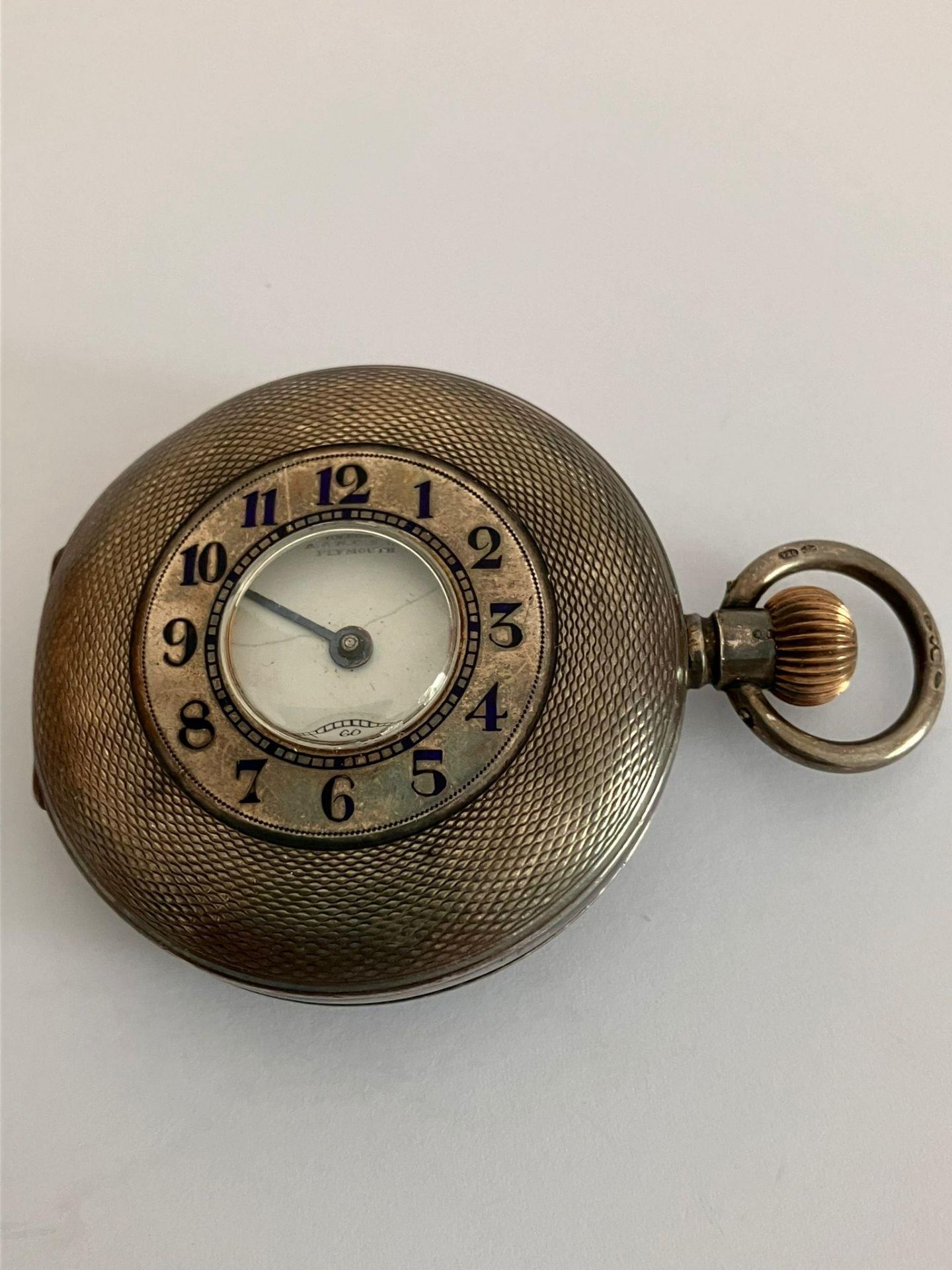 Antique SILVER OMEGA HALF HUNTER POCKET WATCH. Full Hallmark for 1912. Retailed by the Army and Navy