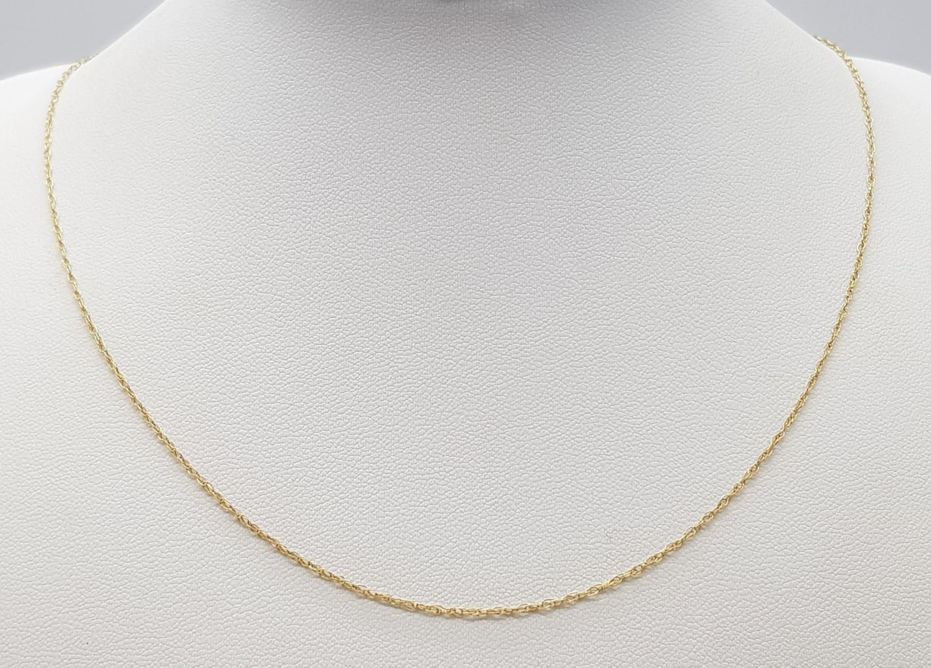 A 9K Yellow Gold Disappearing Necklace. 44cm. 0.8g - Bild 4 aus 5