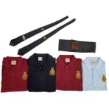 A Parcel of Royal Navy Unworn Clothing for HMS Cardiff Comprising 4 x Polo Shirts Sizes 2 x Medium