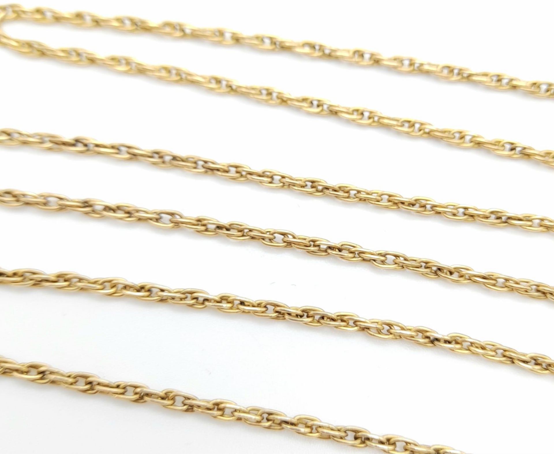 A Vintage 9K Yellow Gold Oval Link Chain/Necklace. 60cm length. 8.7g weight. - Bild 4 aus 5