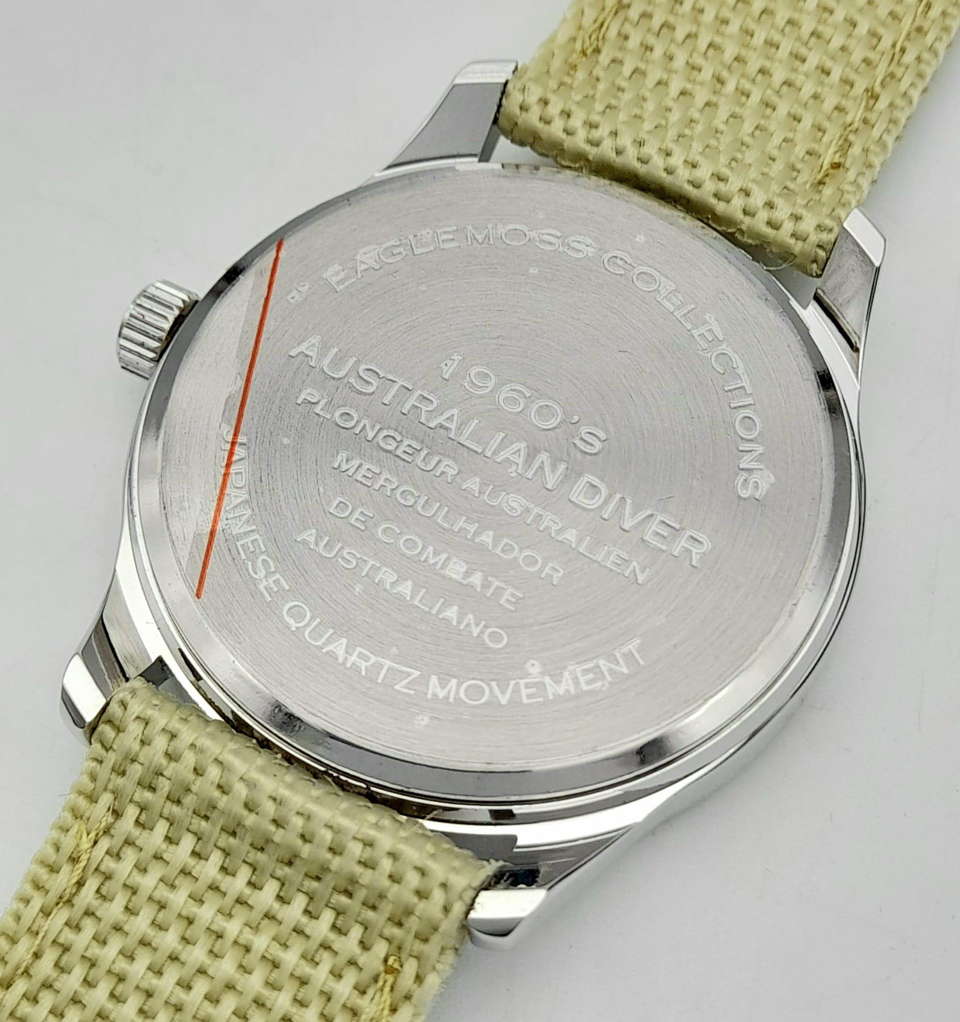 A Parcel of Three Military designed Homage Watches Comprising; 1) Australian Divers Watch (42mm - Image 4 of 16