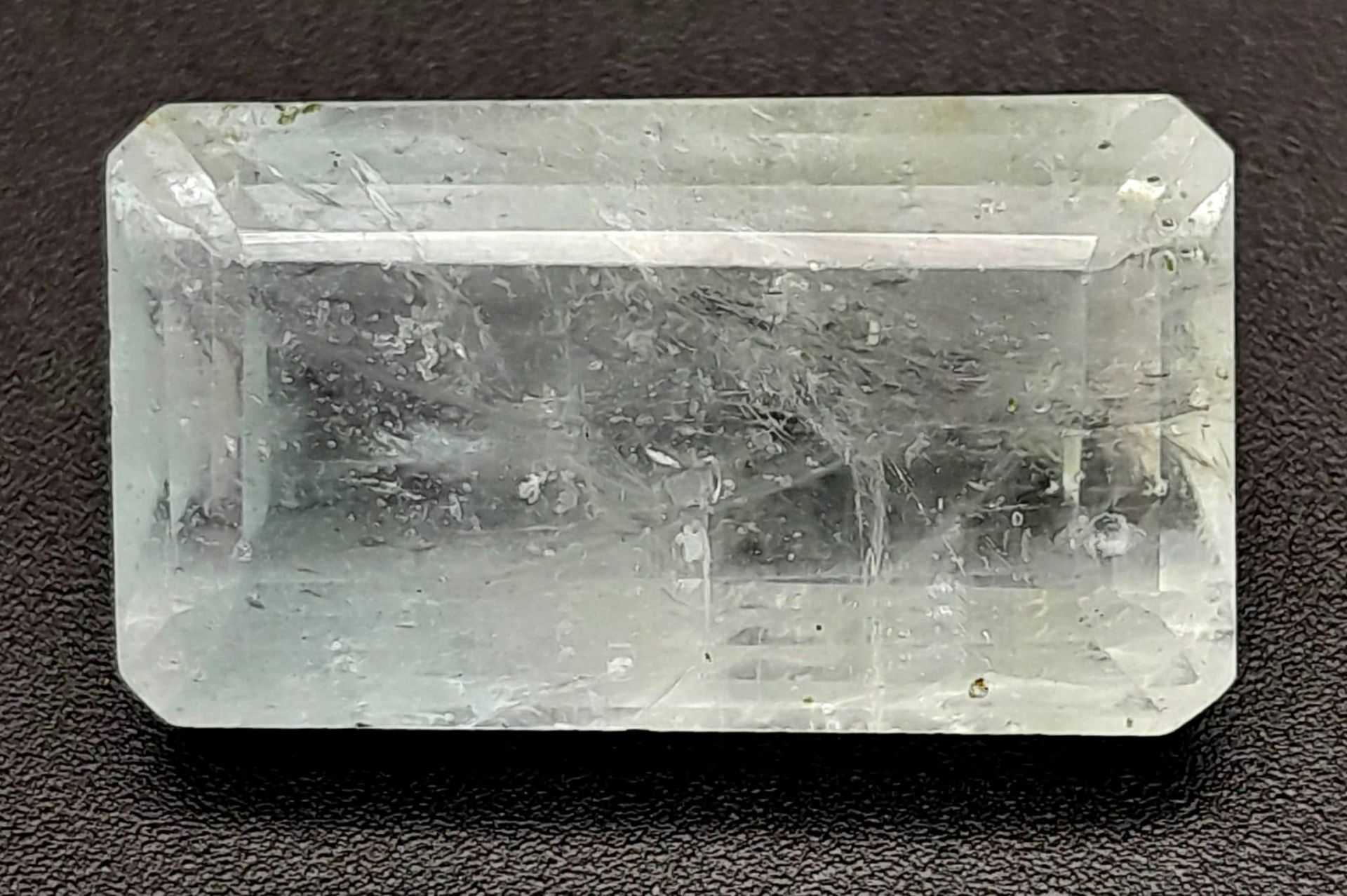 A 31.53ct Madagascar Natural Mines Aquamarine, with the Octagon cut. Comes with the AIG Certificate.