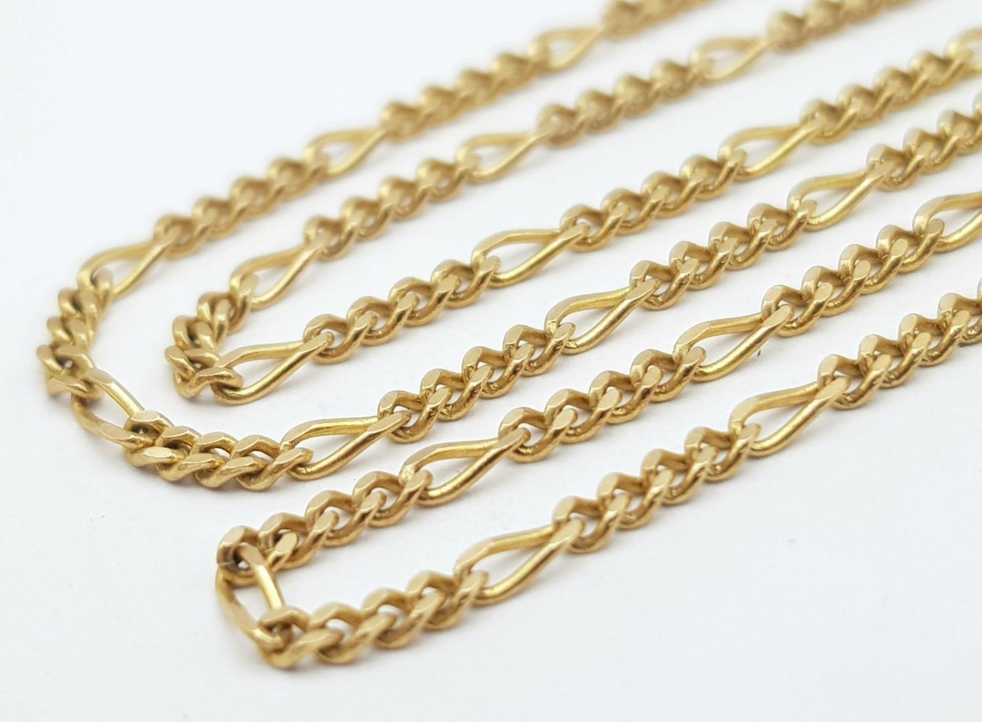 A 9K Yellow Gold Disappearing Necklace. 40cm. 2.2g weight. - Bild 3 aus 4