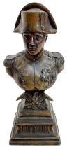 A Vintage or Older Cast Bronze Bust of Napoleon. 22cm Tall. Excellent Condition.