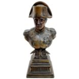 A Vintage or Older Cast Bronze Bust of Napoleon. 22cm Tall. Excellent Condition.