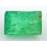 A 0.51ct Zambian Emerald Gemstone, Rectangle shape. Comes with the GFCO Swiss certificate. ref: ZK