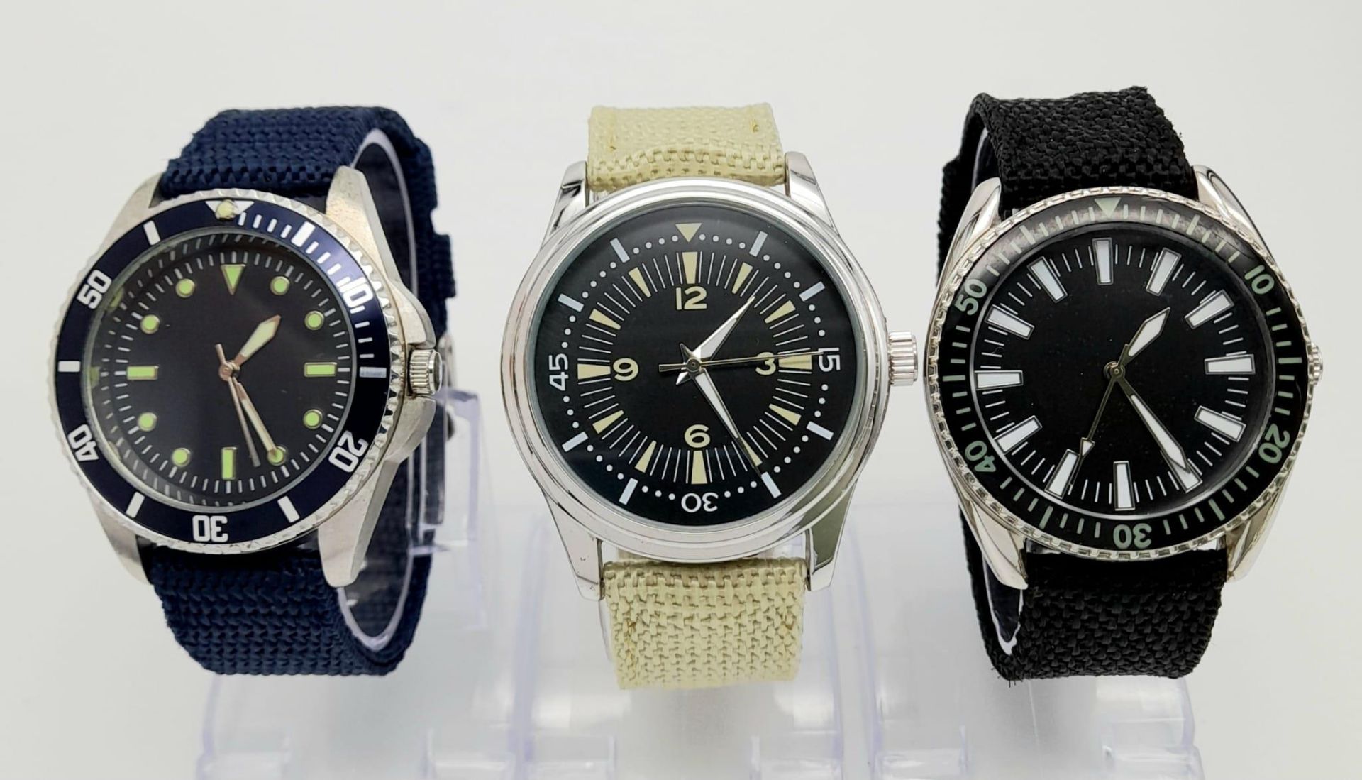 A Parcel of Three Military designed Diver Homage Watches Comprising; 1) Australian Divers Watch (