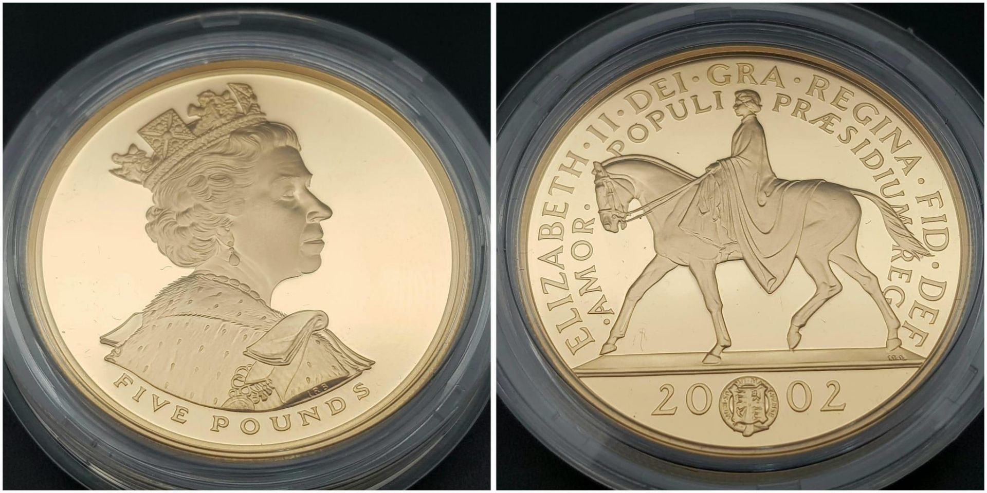 A Breathtaking Limited Edition 2002 Golden Jubilee 22K Gold Proof Coin Set. This set contains a - Image 8 of 21