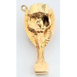 A 9K Yellow Gold World Cup Charm/Pendant, Old Jules Rimet Trophy. 3.5cm length, 5.7g weight. Ref: SC