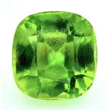 A 2.34ct Pakistan Natural Peridot Gemstone, Cushion cut. Comes with the GFCO Swiss Certificate. ref: