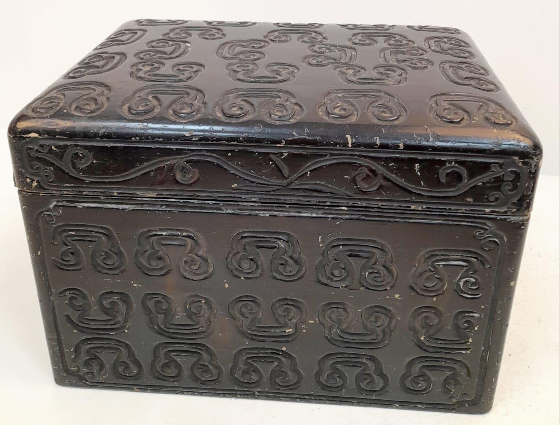 A Fascinating and Wonderful Antique Chinese Large Lacquered Box - 18th century, possibly earlier.
