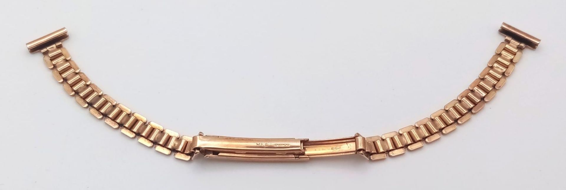 A BRAND NEW LADIES 9K GOLD WATCH STRAP WITH REMOVABLE LINKS . 10.5gms - Bild 2 aus 5