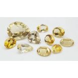 A Parcel of 10 Citrines. Assorted Sizes up to 2.3cm, Assorted Cuts. 55.96 Carats Total.