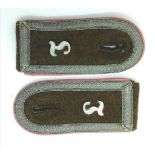 WW2 German Panzer Unteroffizer Shoulder Boards for the Panzer Lehr Abteilung (Tank Training