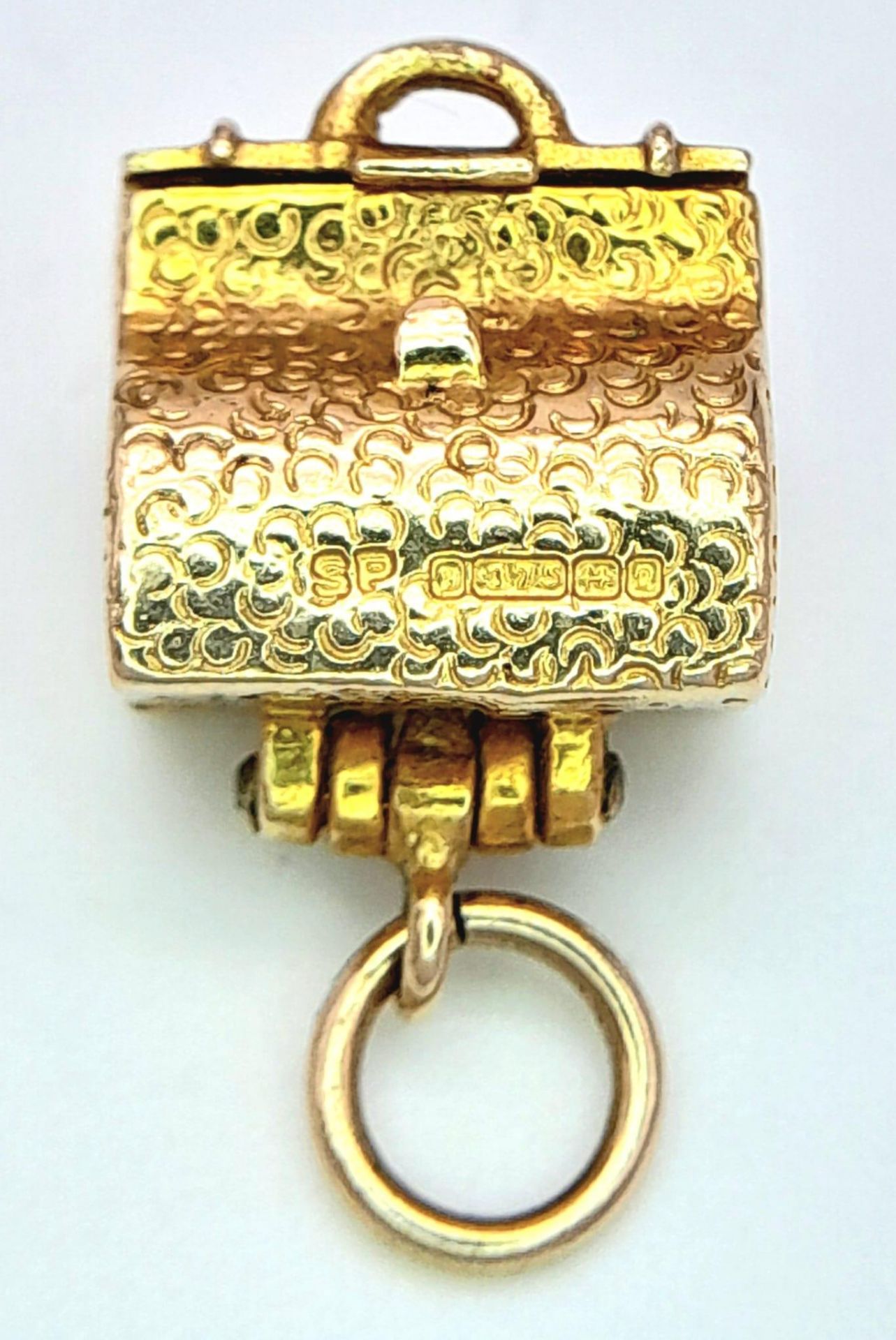 A 9K Yellow Gold Purse Pendant/Charm, which opens up, 3.2g - Image 3 of 7