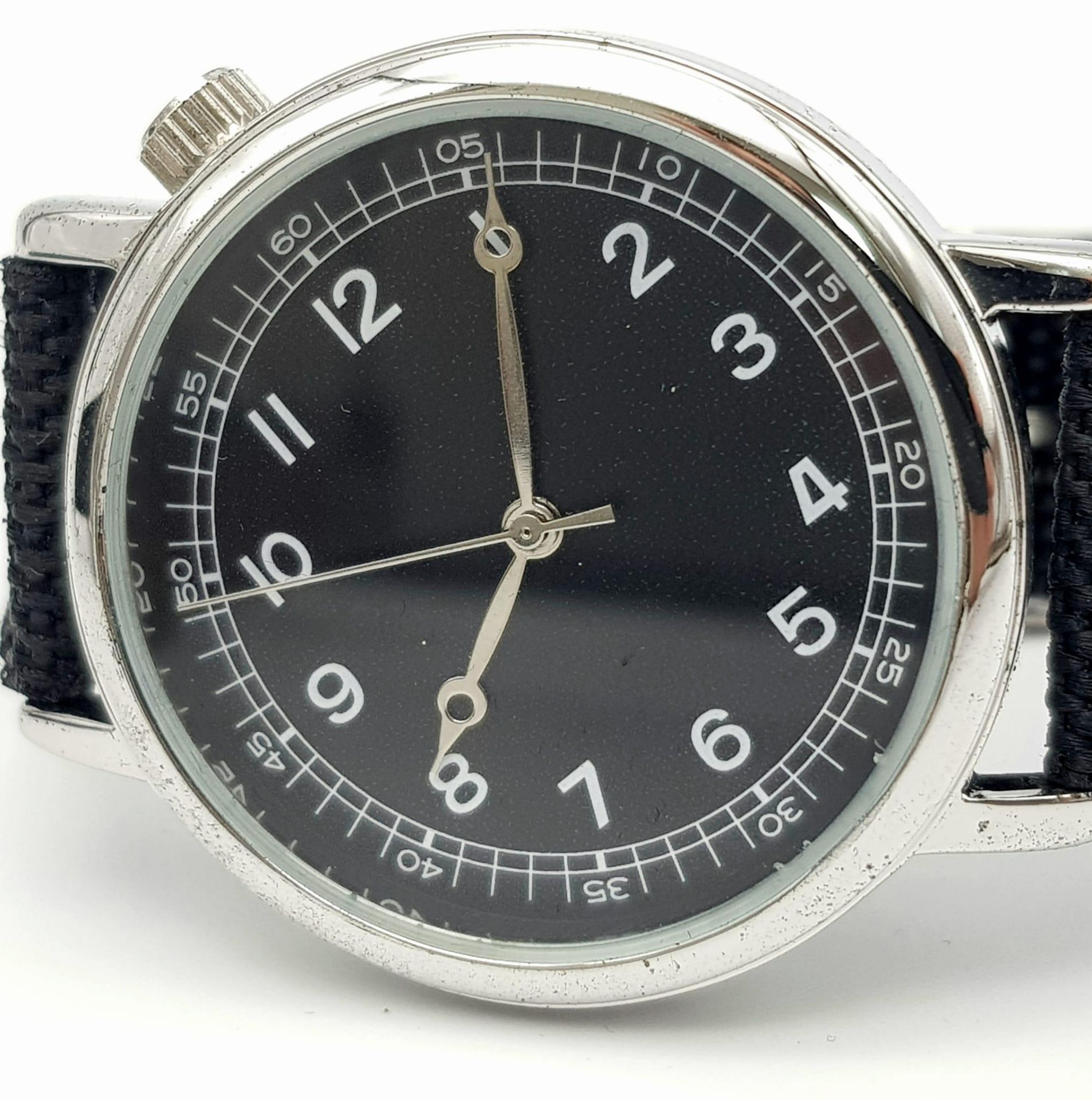 A Black Leatherette 20 Watch Display Box with Six Men’s Used Quartz Watches Comprising; 1) Italian - Image 5 of 12