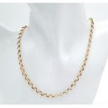 A 9K Yellow Gold Belcher Chain with a 14K Gold Clasp. 50cm. 11.7g