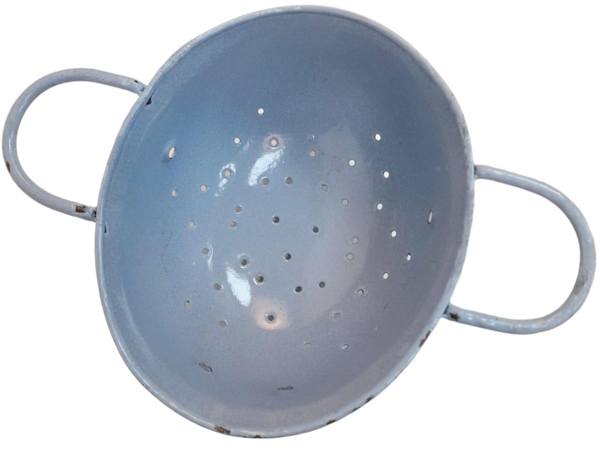 Enamel Colander Made from a German Paratroopers Helmet. 1933 - Bild 5 aus 5