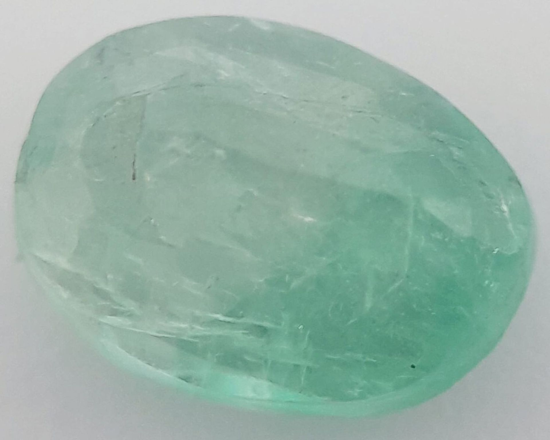 A 1.49ct Zambian Natural Emerald, in the Oval Shape. Comes with the CGI Certificate. ref: ZK 124
