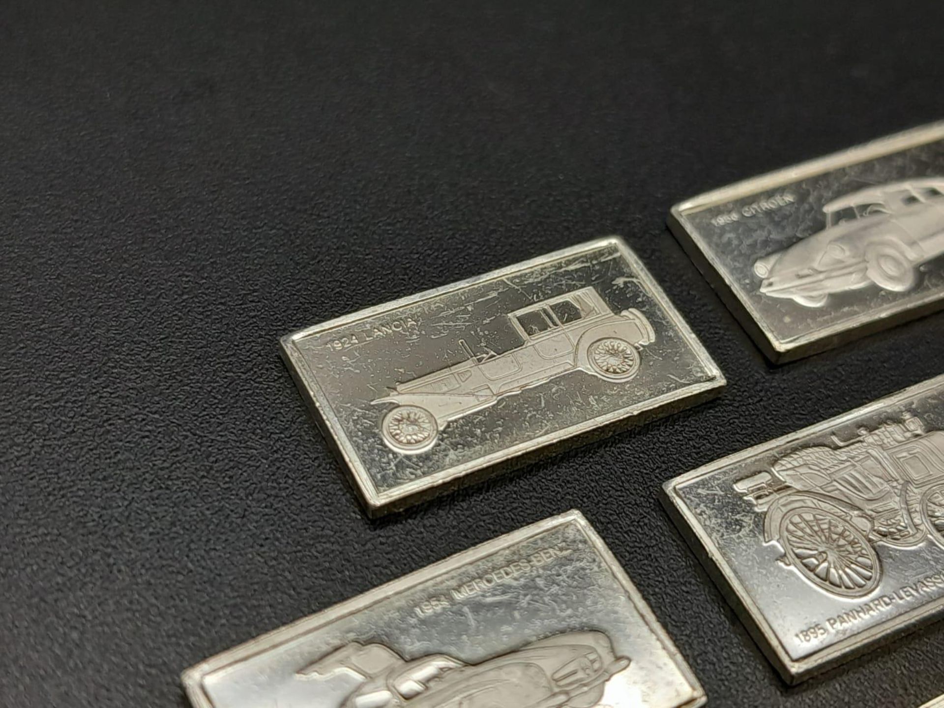 A Selection of 8 Sterling Silver European Car Manufacturer Plaques - Citreon, Mayback, Hispano- - Image 6 of 26