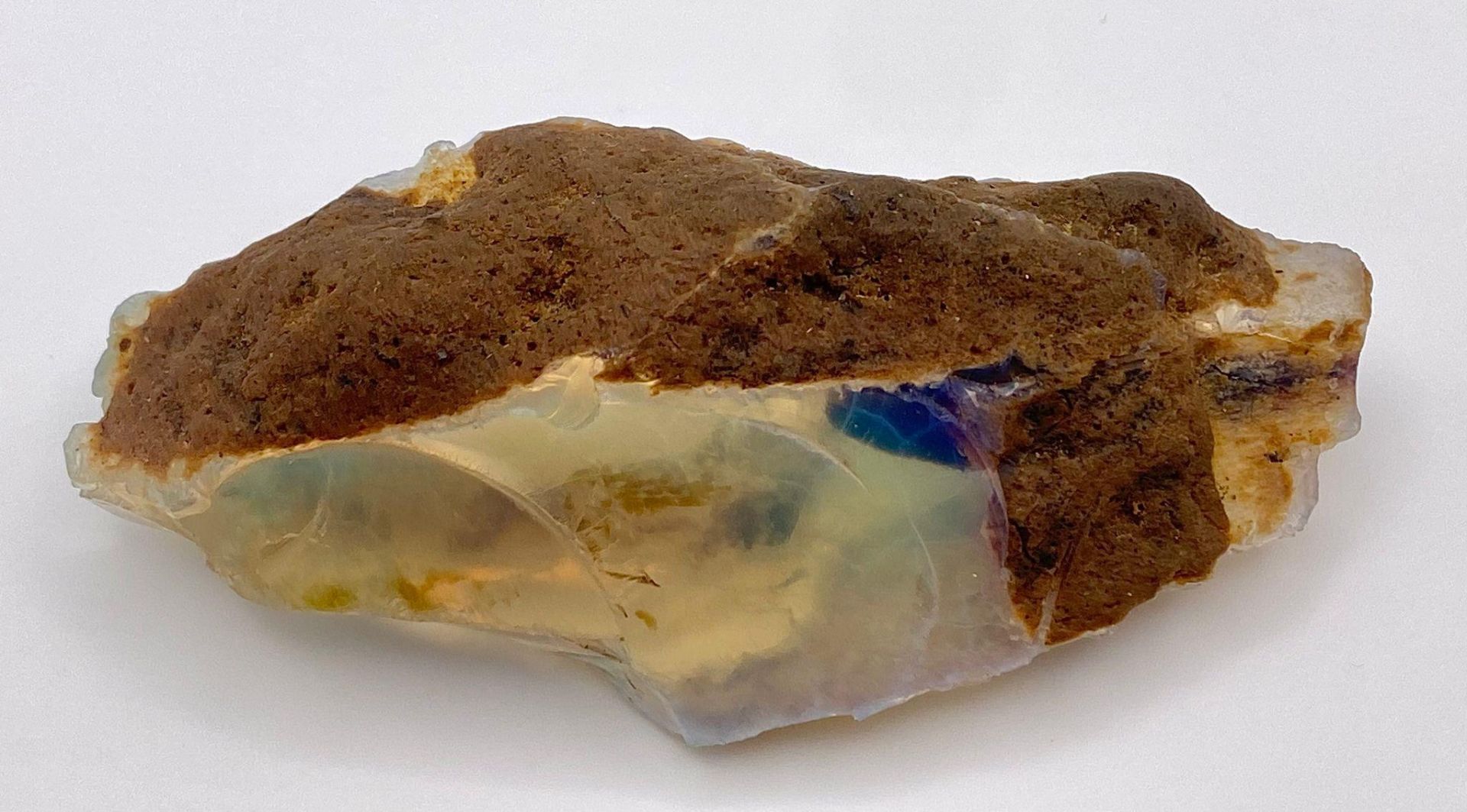 A highly collectable, large (430 carats!), totally natural (uncut and untreated) OPAL with mainly - Bild 5 aus 5