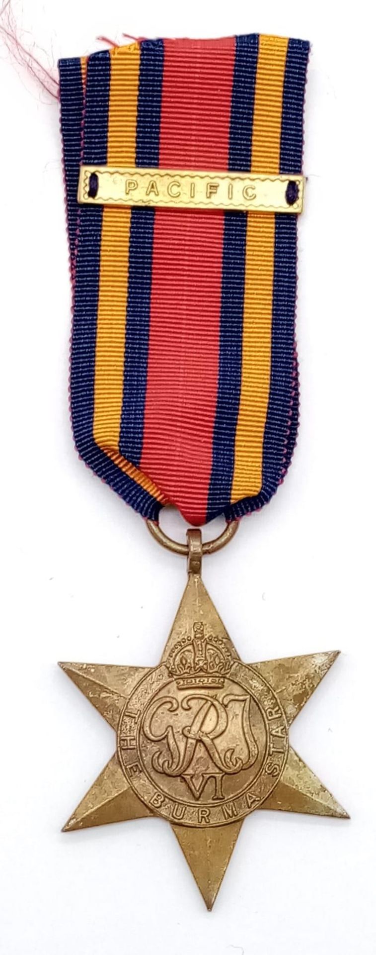 WW2 British Burma Star Medal with Pacific Bar.