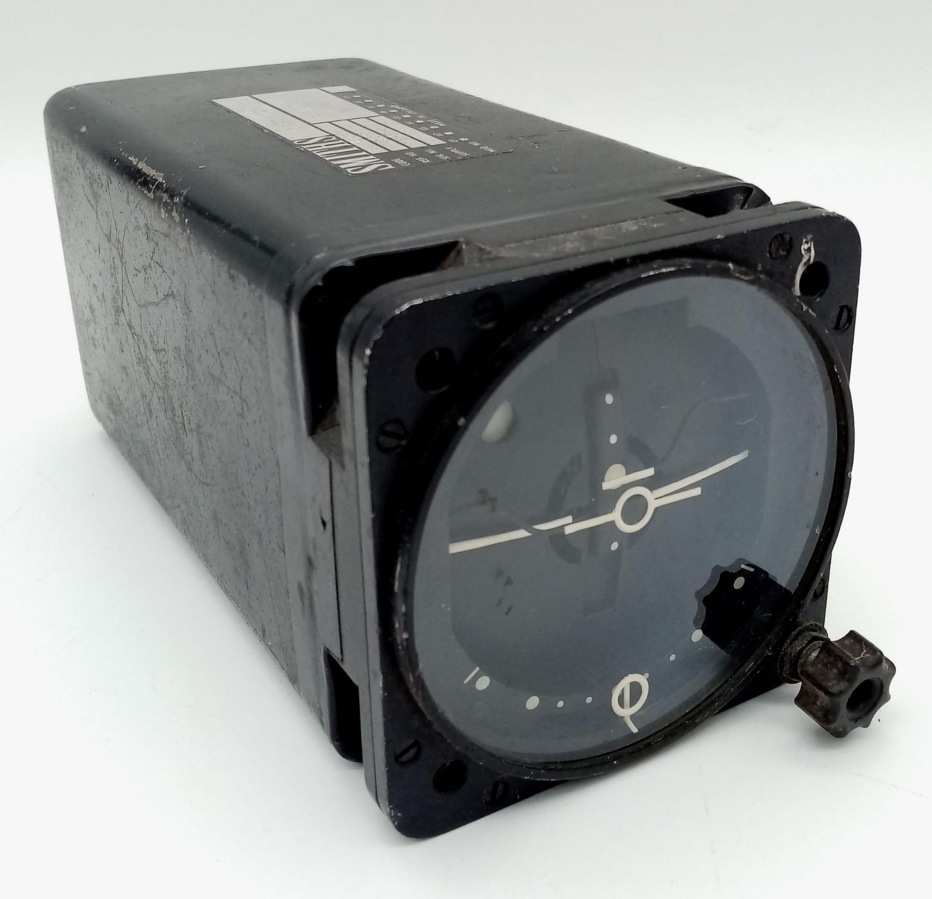 A Vintage Smiths Aircraft Director Horizon Gauge - Indicates Roll and Pitch of Aircraft. Serial