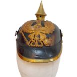 WW1 Imperial German 1895 Model Enlisted Man Pickelhaube. Complete with chinstrap mounts and