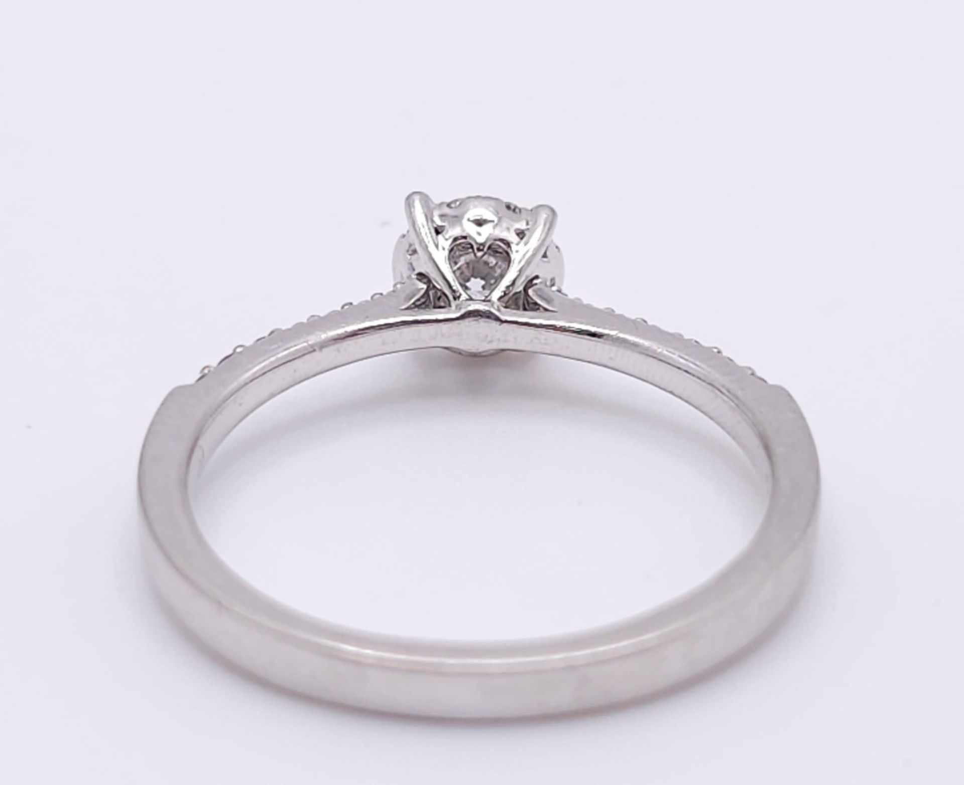 A PLATINUM DIAMOND RING, APPROX 0.35CT DIAMONDS, WEIGHT 4.1G SIZE N - Image 10 of 12